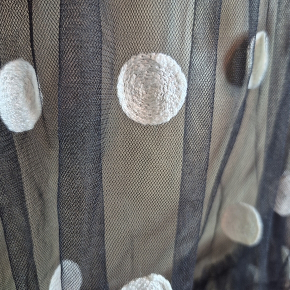 Livie & Luca Black Sheer Polka Dot Dress - Picture 5 of 7